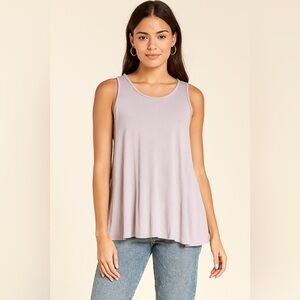 Hale‎ Bob Tank Top Sleeveless Casual Everyday Blouse Lavender Purple S Bamboo